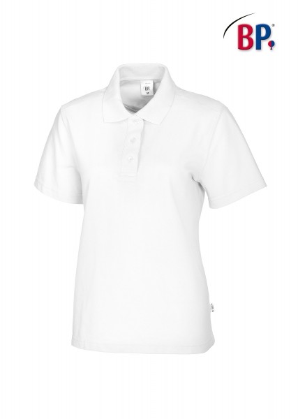 BP Poloshirt 1648 181 21 für Damen in weiß aus strapazierfähigem Mischgewebe